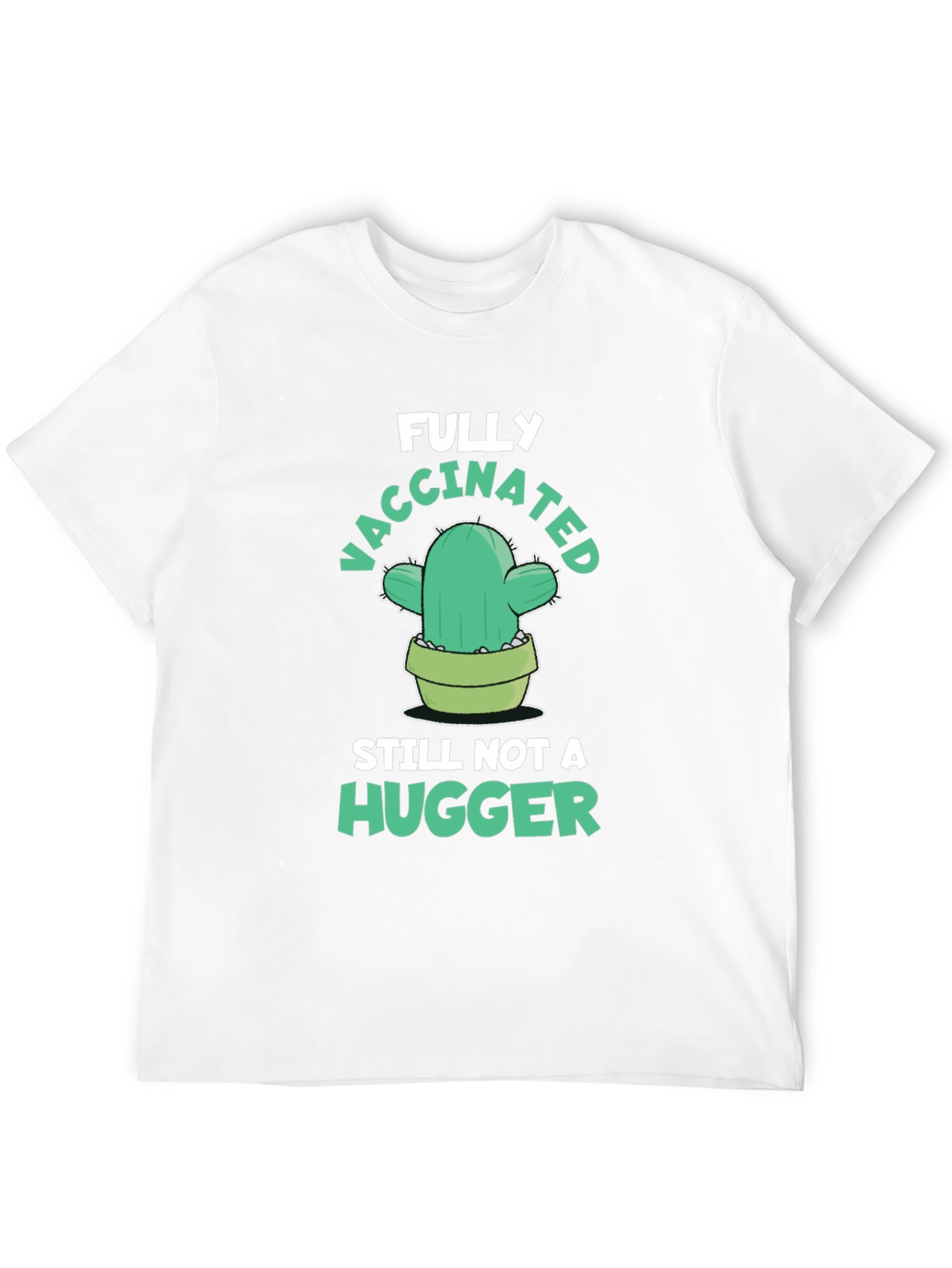 Funny Vaccinated Cactus Graphic Tee