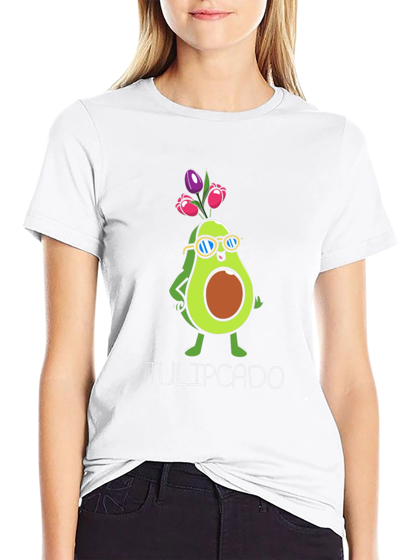 Tulipcado Graphic T-Shirt - Avocado Tulip Funny Tee