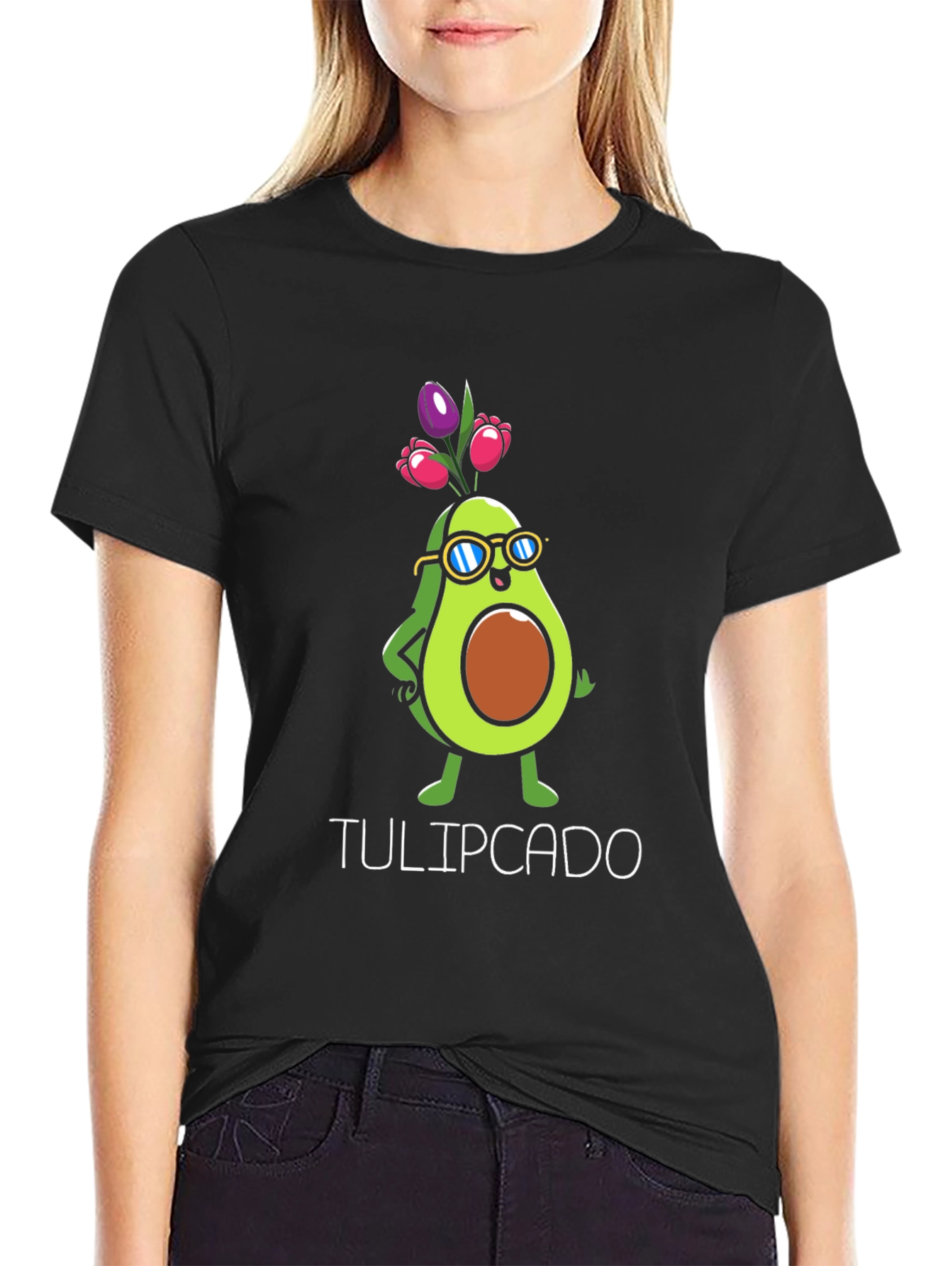 Tulipcado Graphic T-Shirt - Avocado Tulip Funny Tee