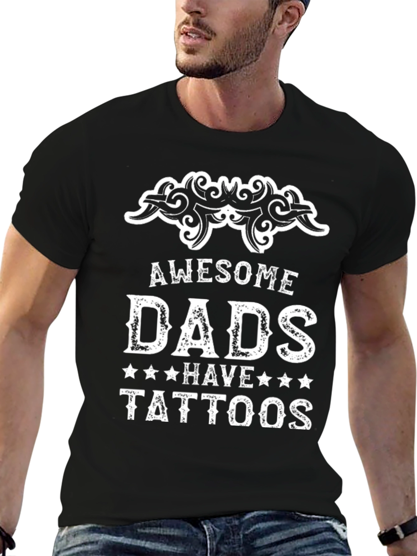 Awesome Dads Have Tattoos Graphic Tee