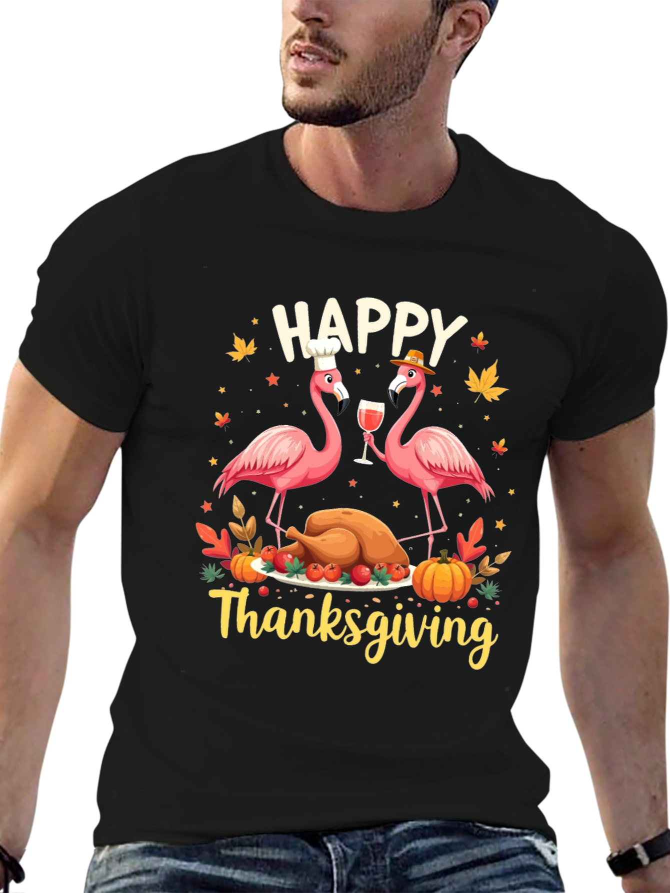 Happy Thanksgiving Flamingo T-Shirt