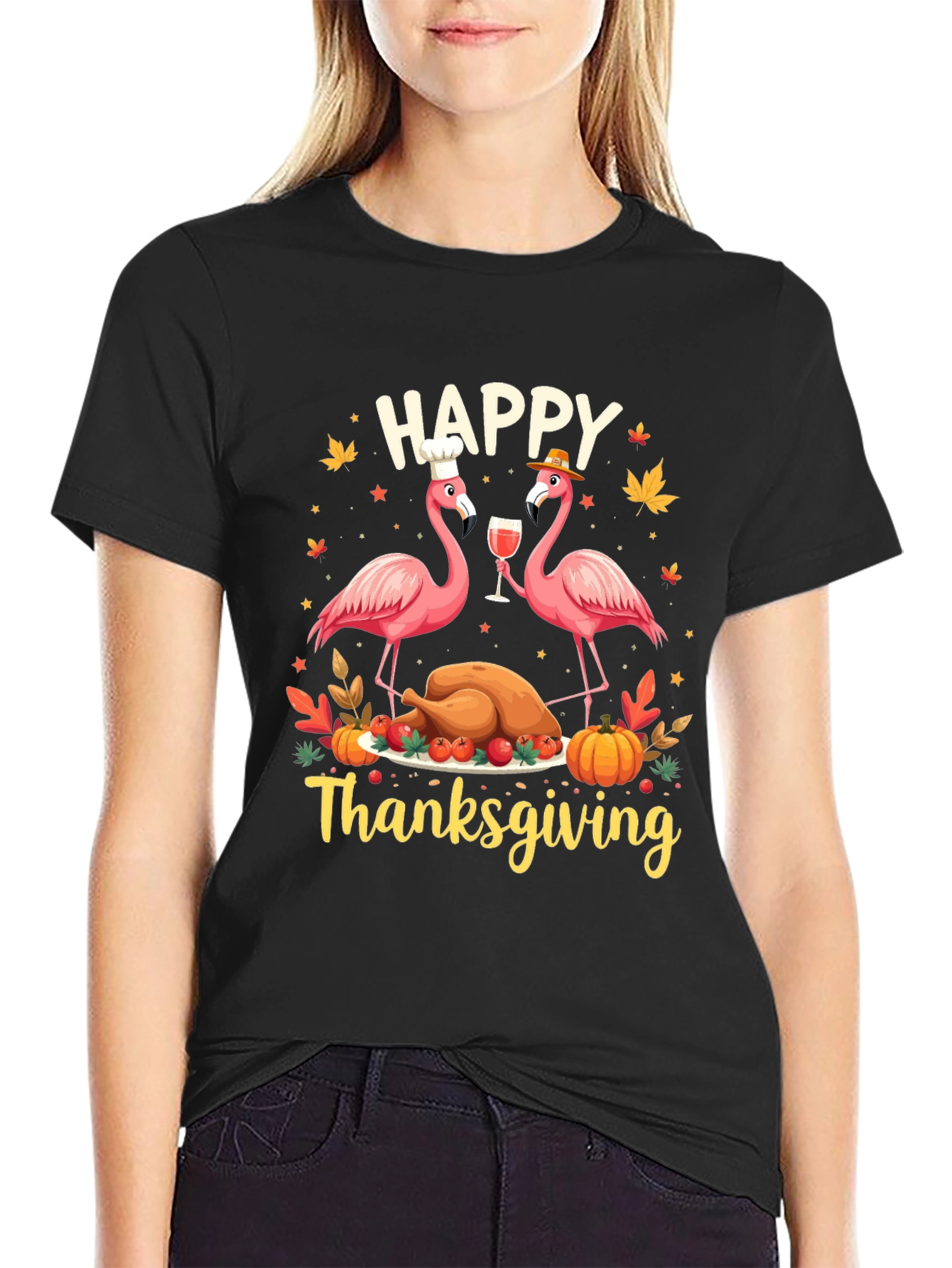 Happy Thanksgiving Flamingo T-Shirt