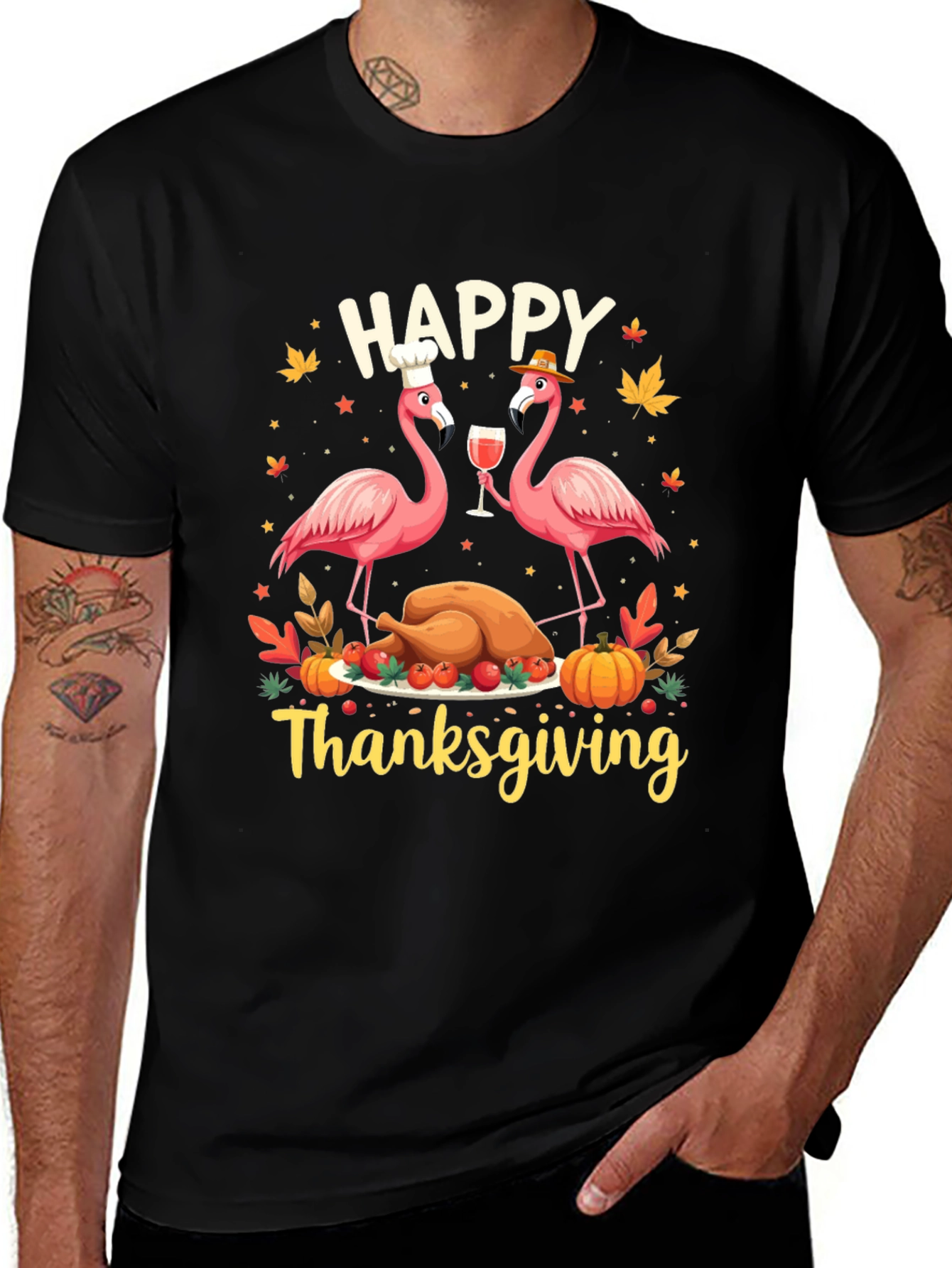 Happy Thanksgiving Flamingo T-Shirt