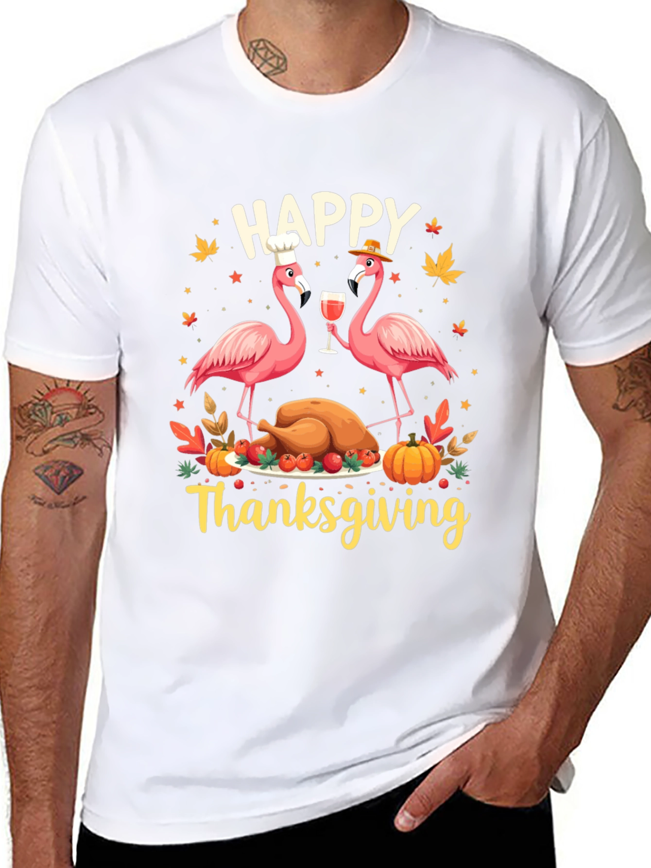 Happy Thanksgiving Flamingo T-Shirt