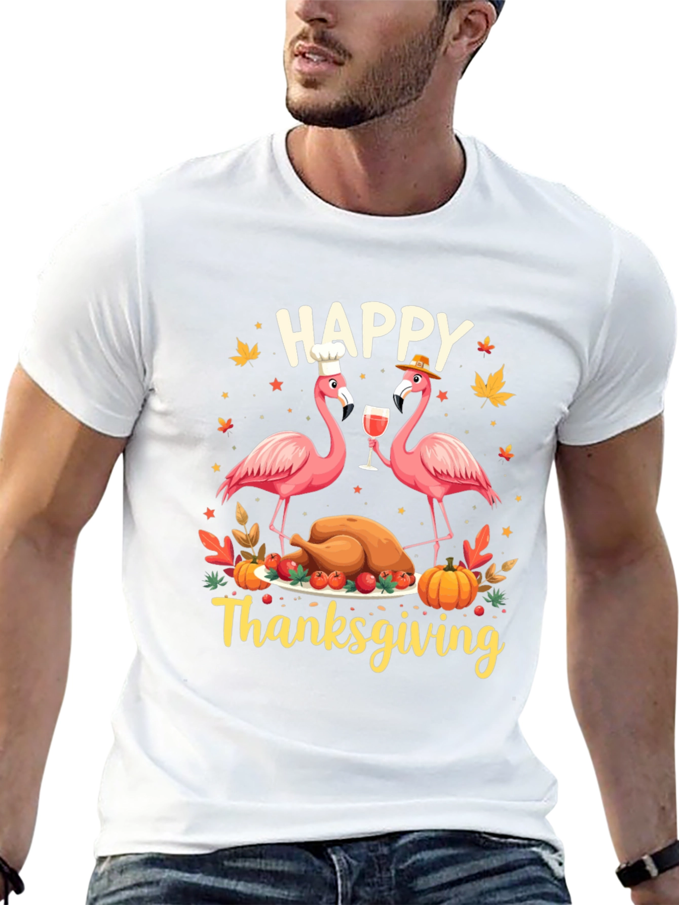 Happy Thanksgiving Flamingo T-Shirt