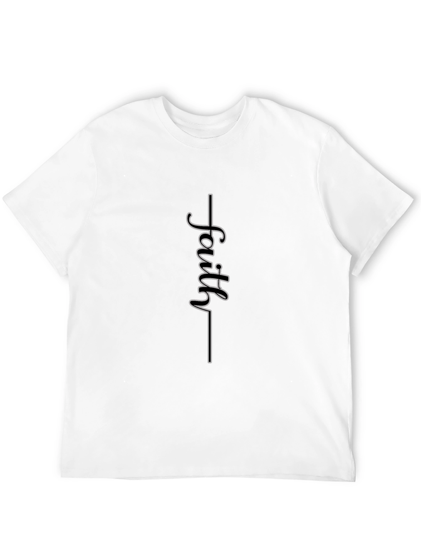 Faith Graphic Print Black Crew Neck T-Shirt