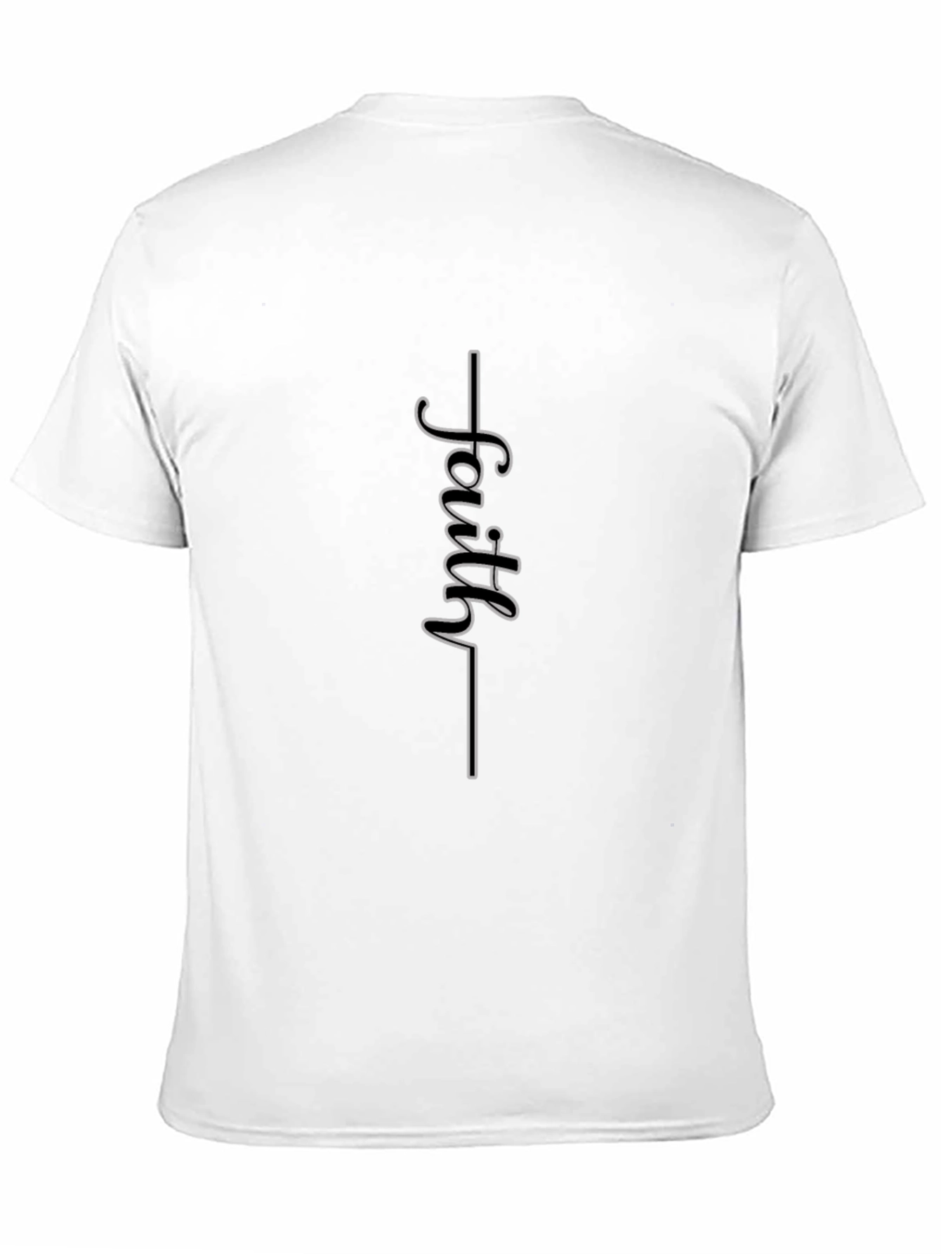 Faith Graphic Print Black Crew Neck T-Shirt