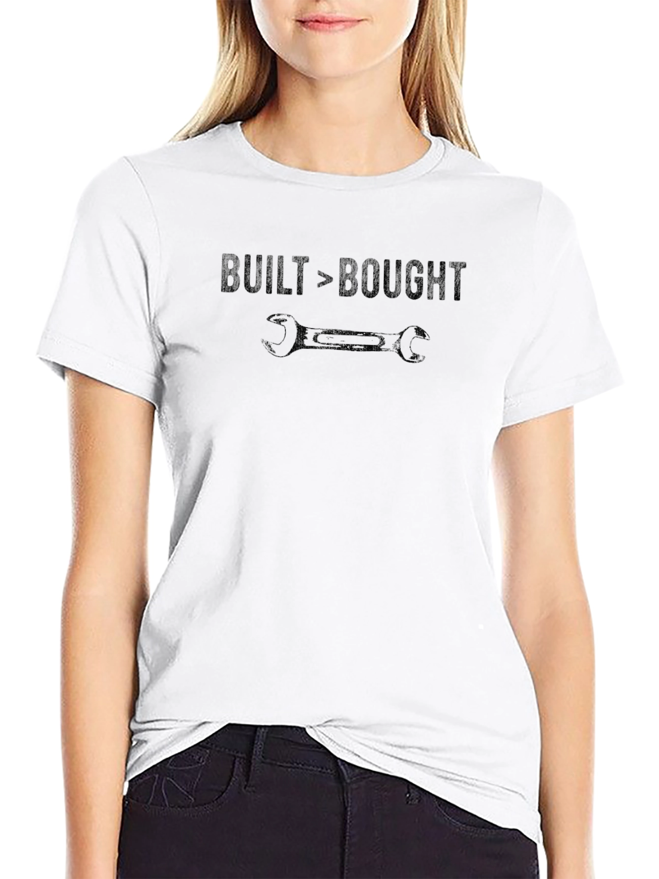 Built > Bought T-Shirt - Mechanic Car Enthusiast Tee