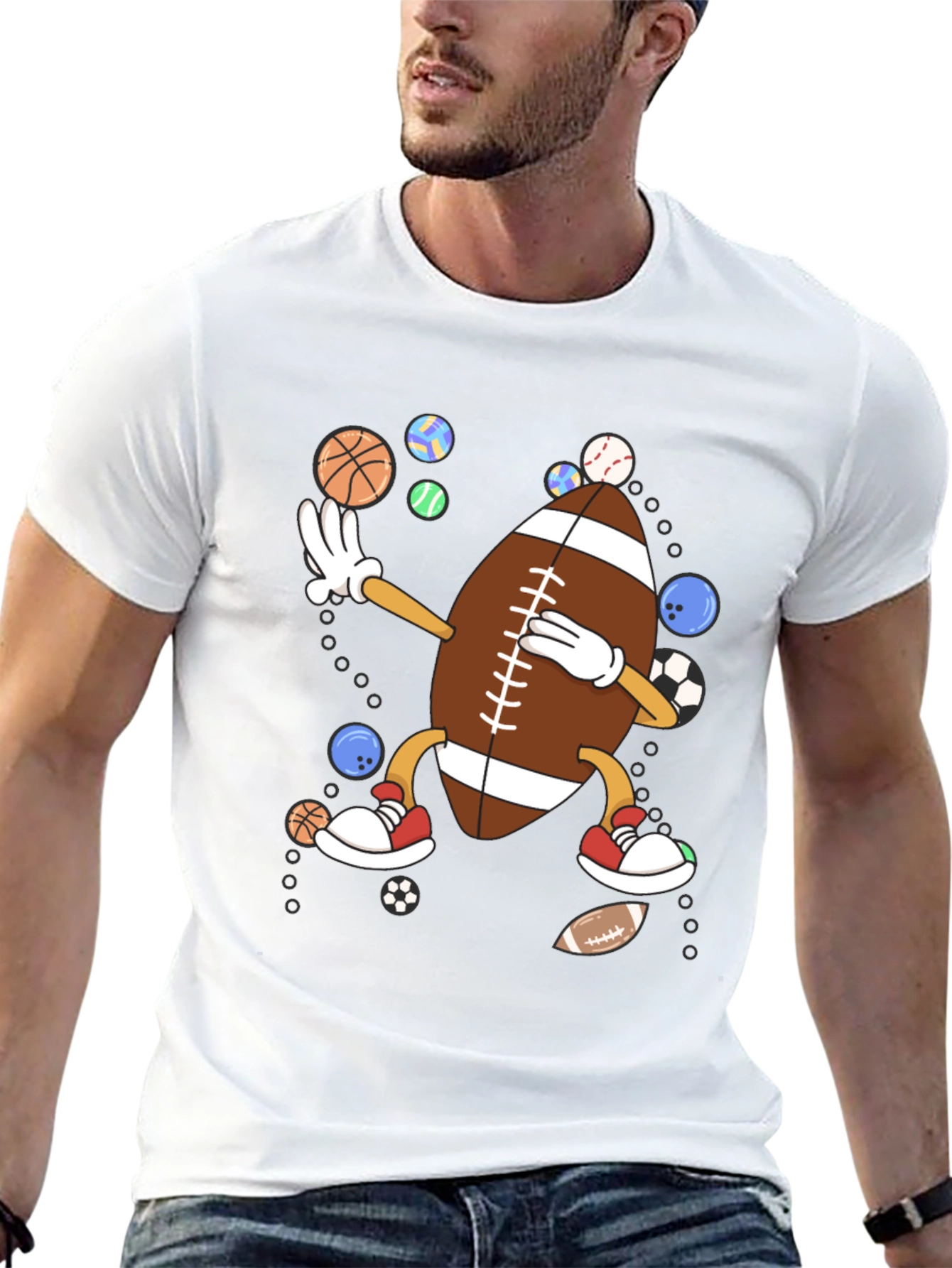Sports Dabbing Football T-Shirt