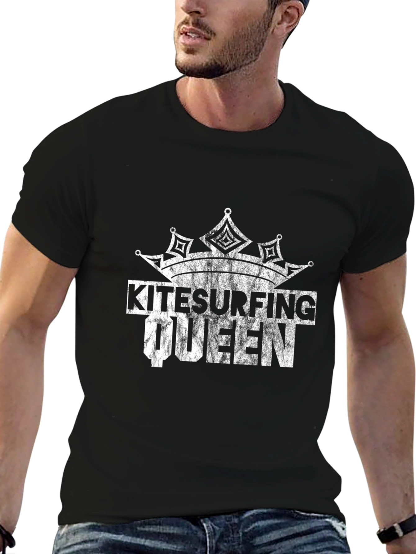 Kitesurfing Queen Black T-Shirt