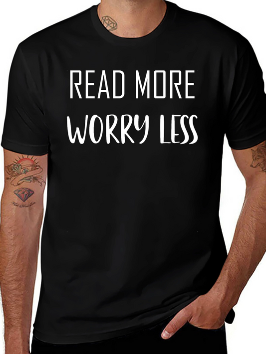 Read More Worry Less Graphic Tee - Black