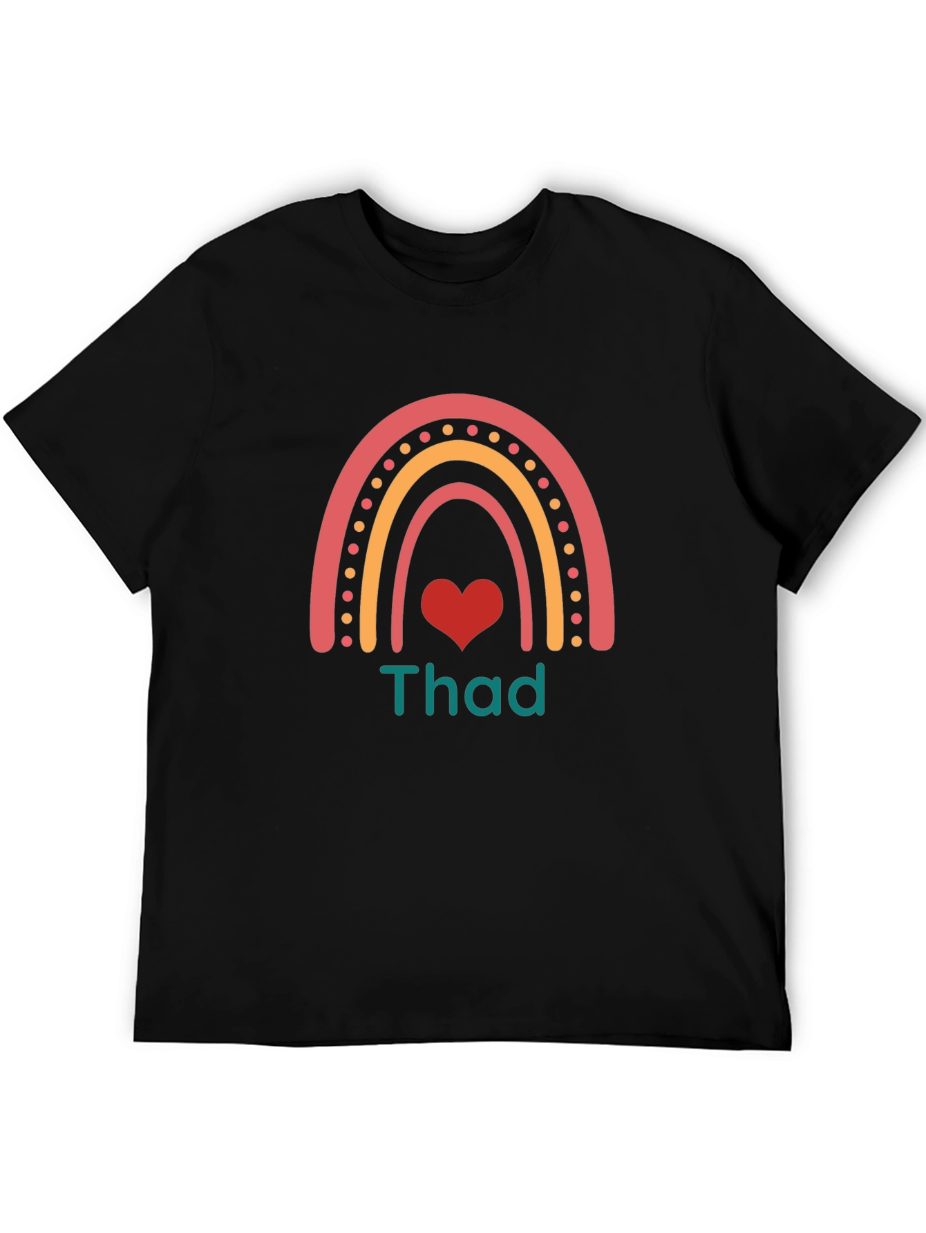 Rainbow Heart Thad T-Shirt