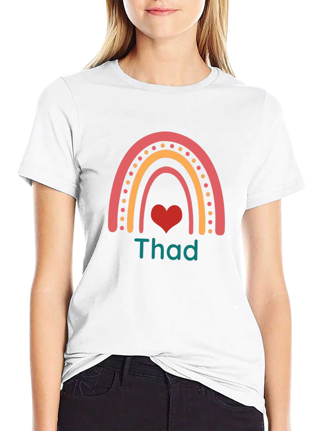 Rainbow Heart Thad T-Shirt