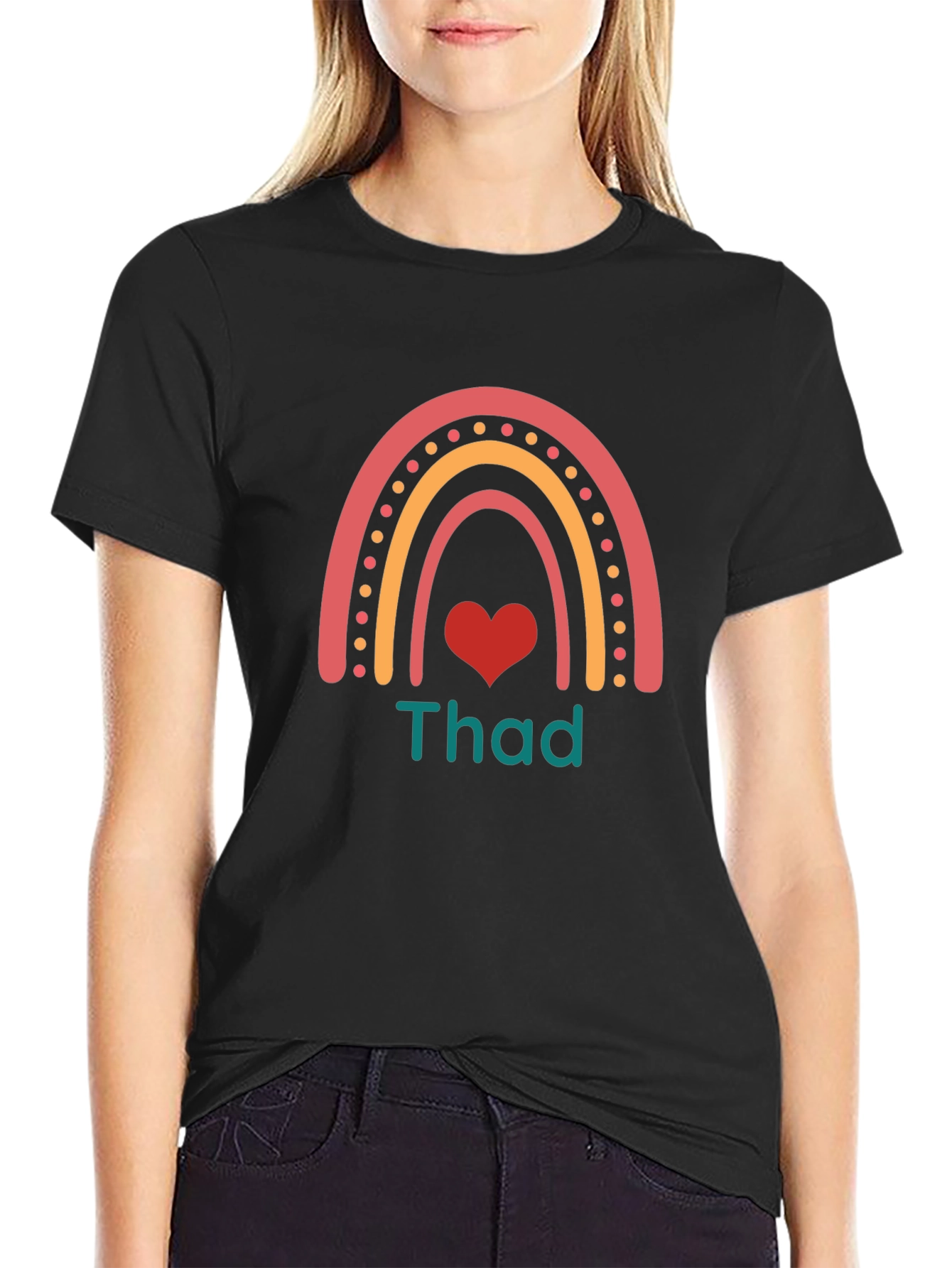 Rainbow Heart Thad T-Shirt