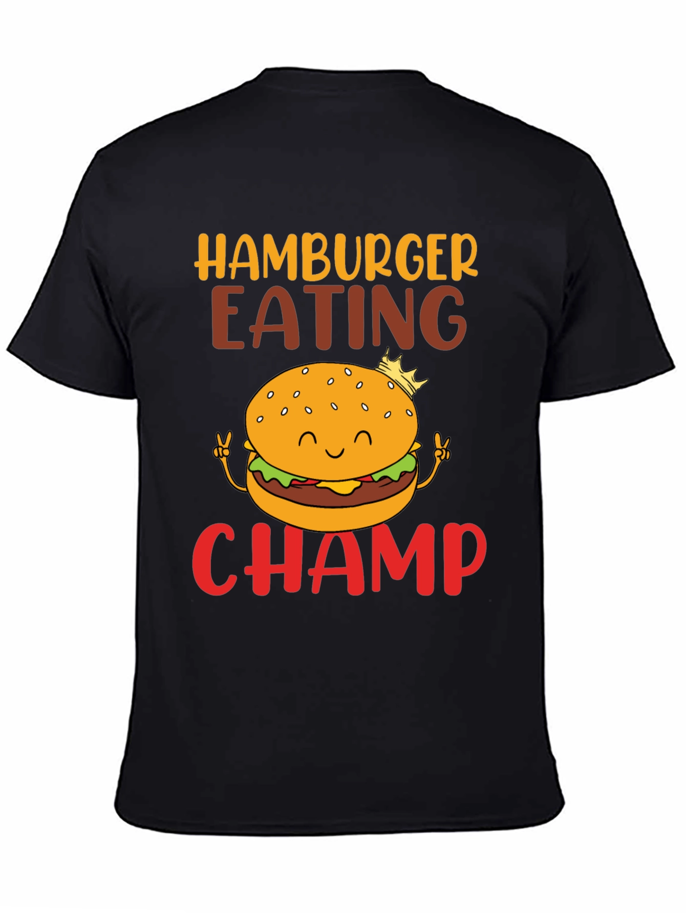 Hamburger Eating Champ Graphic T-Shirt