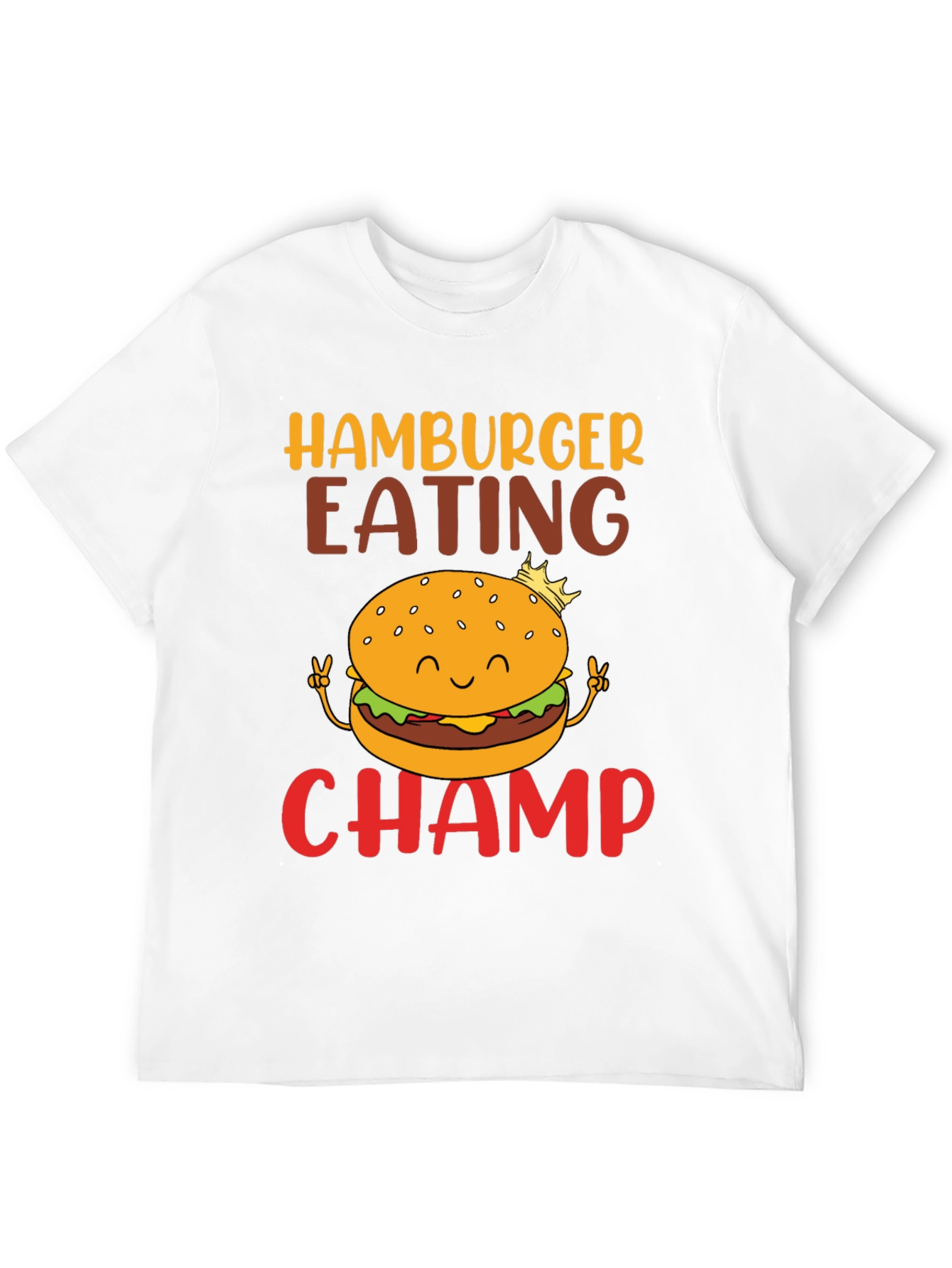 Hamburger Eating Champ Graphic T-Shirt