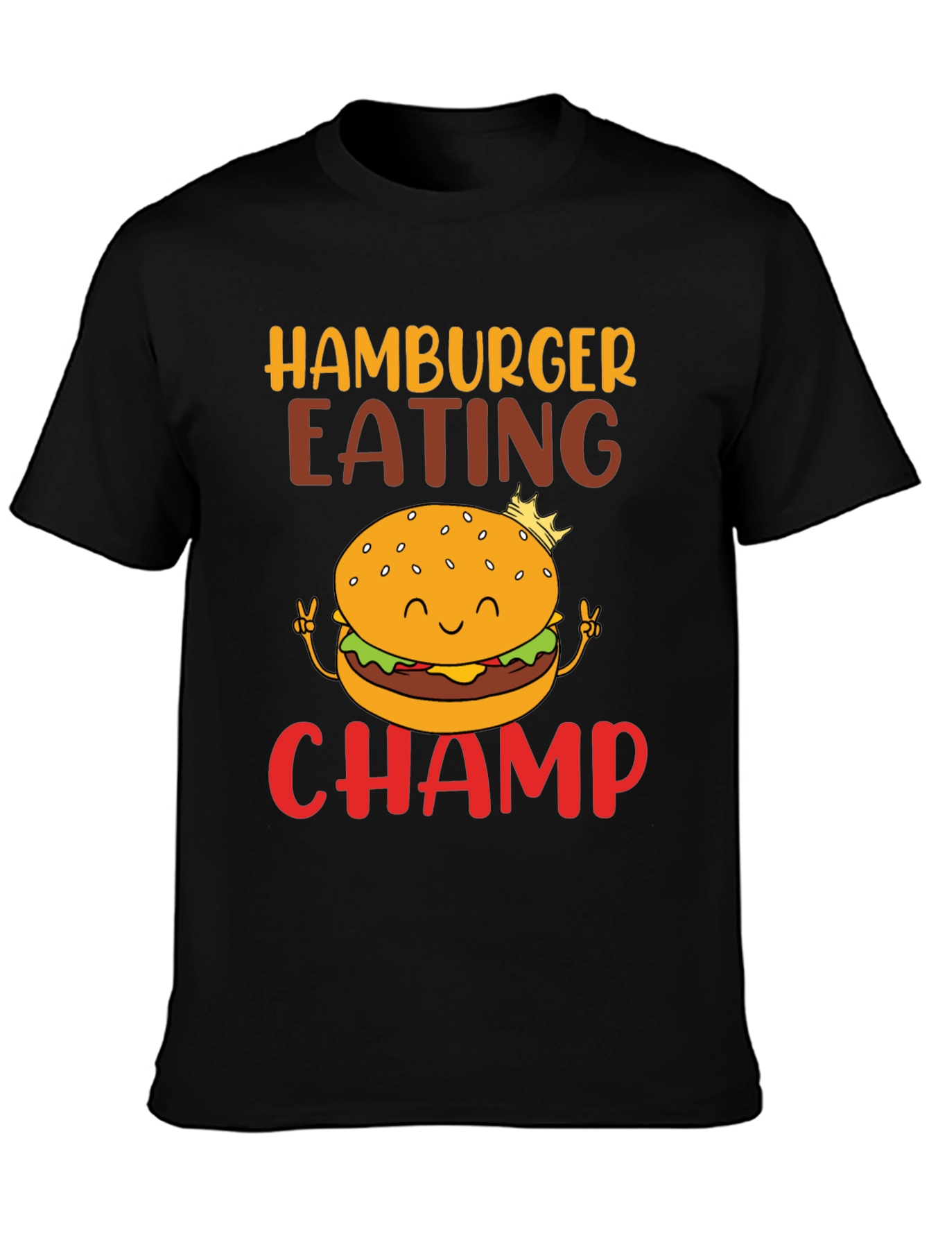 Hamburger Eating Champ Graphic T-Shirt
