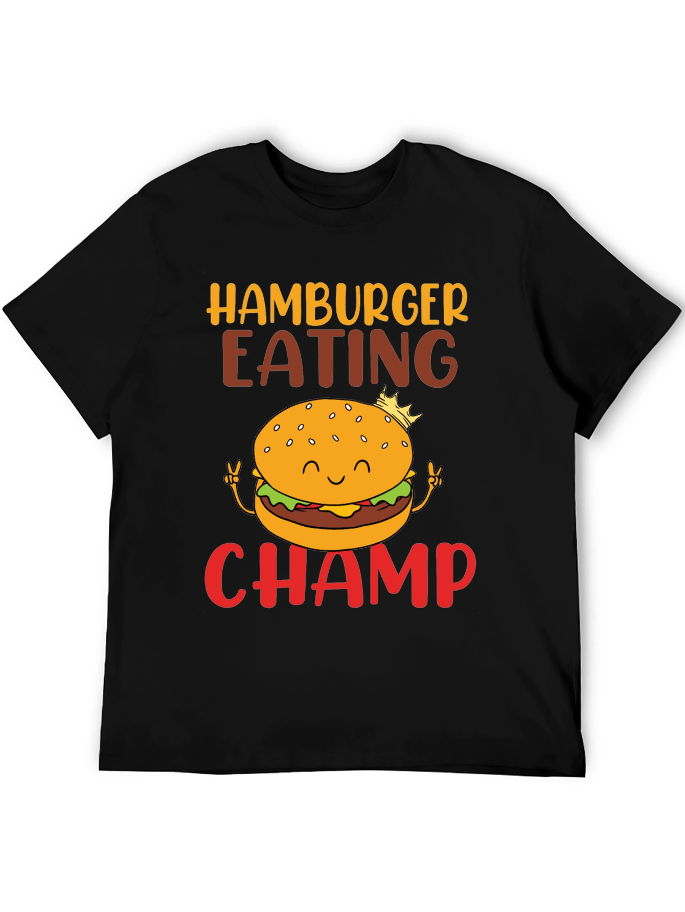 Hamburger Eating Champ Graphic T-Shirt