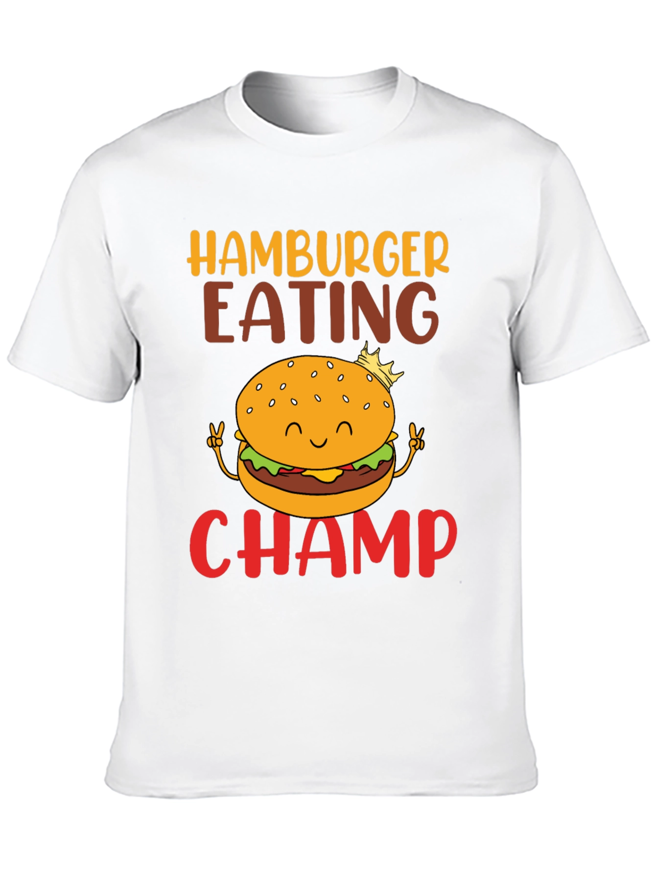 Hamburger Eating Champ Graphic T-Shirt