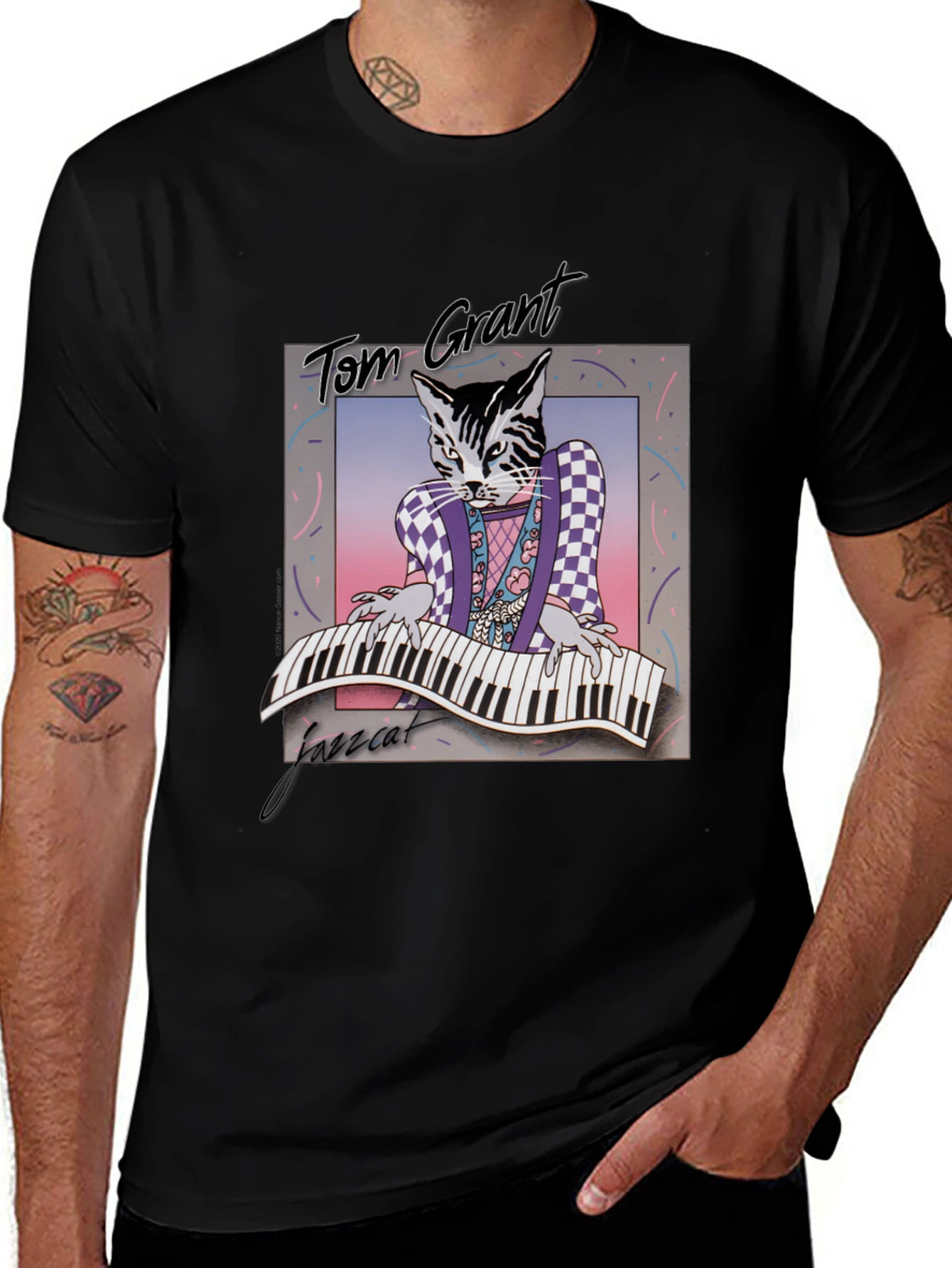 Jazz Cat T-Shirt - Tom Grant Graphic Tee
