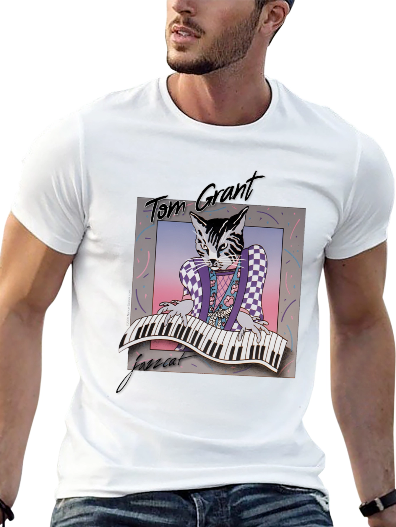 Jazz Cat T-Shirt - Tom Grant Graphic Tee