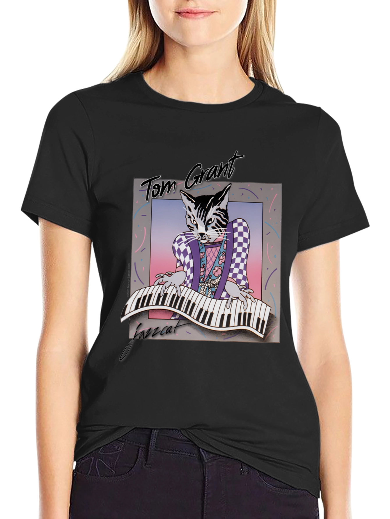 Jazz Cat T-Shirt - Tom Grant Graphic Tee