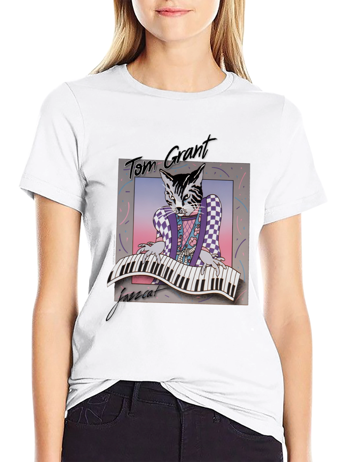 Jazz Cat T-Shirt - Tom Grant Graphic Tee